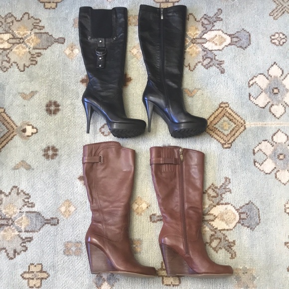 Two Pair of Guess Tall Boots - Size 6.5 - Picture 1 of 14
